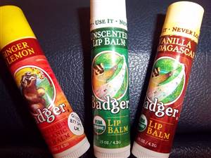 Badger Balm - Lip Balm - (vanilla,  tangerine,  )